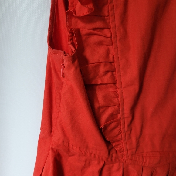 Free People Red Sleeveless Fit and Flare Dress Sz Small - Picture 6 of 12